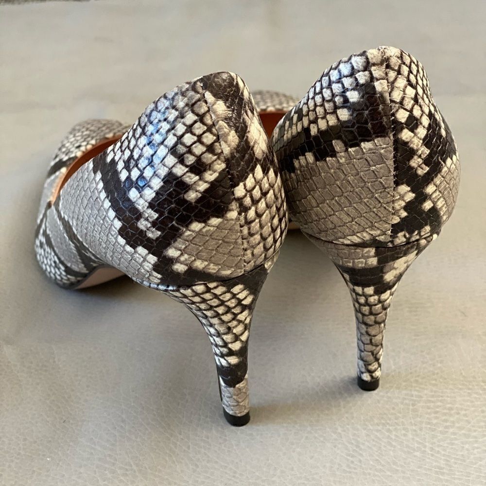 J Crew Lucie Pumps Snakeskin Embossed Leather* - Picture 3 of 5